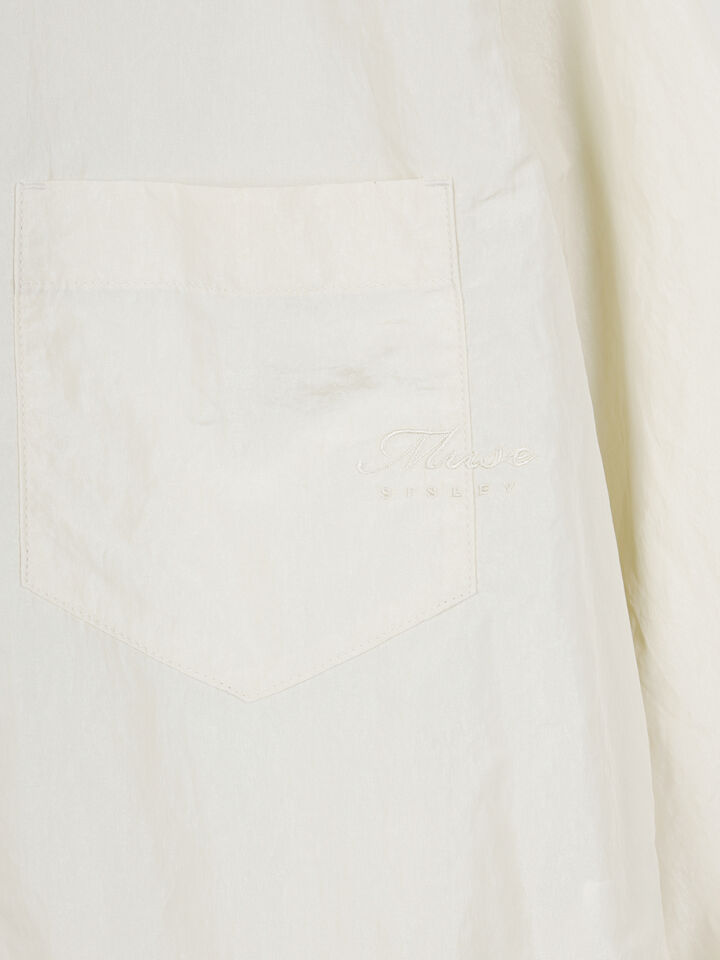 Camicia cropped crema con coulisse - sisley k camicie - Bianco Panna | Sisley K image number 4